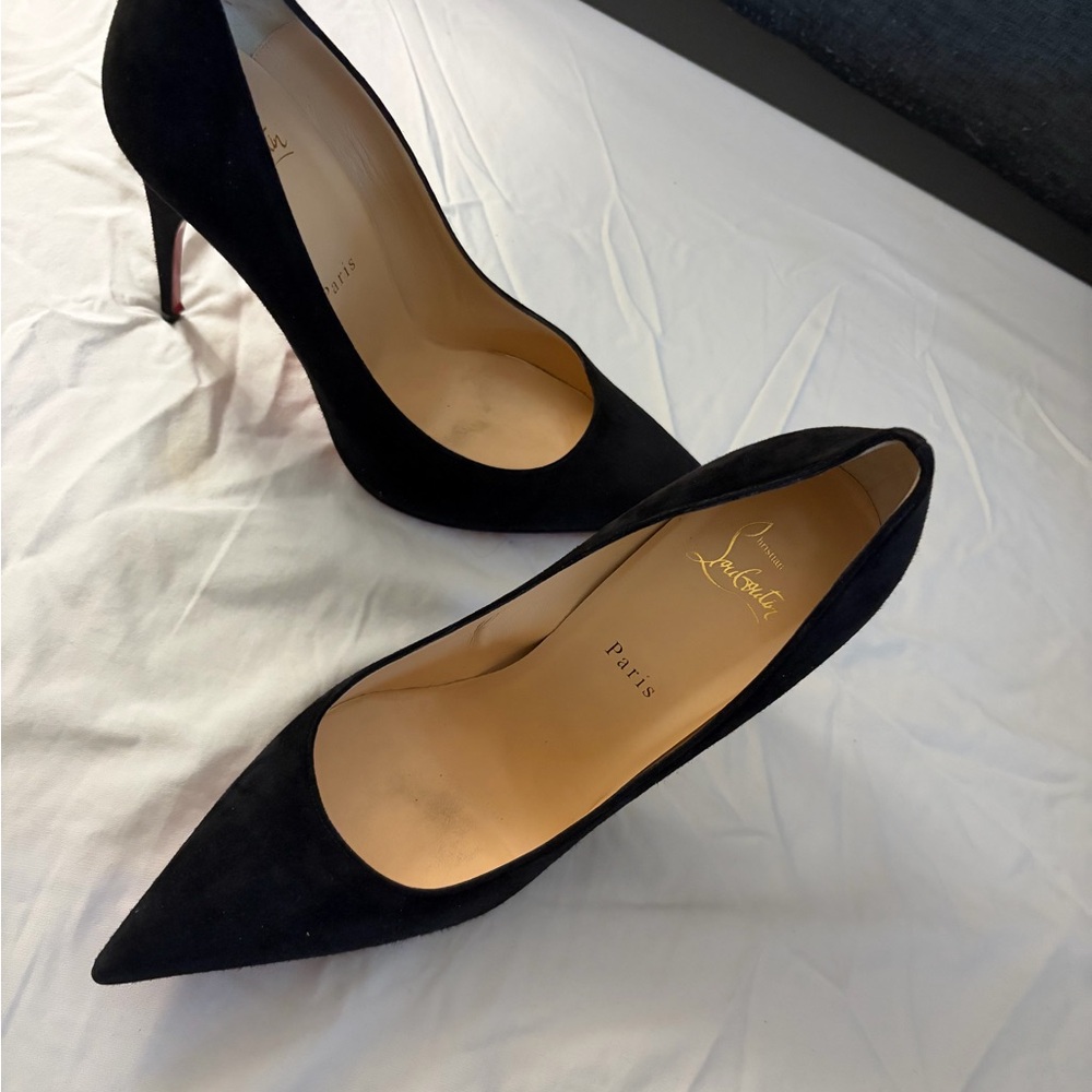 Christian Louboutin Black Suede Heels